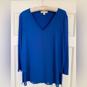 Michael Kors blue blouse, medium
